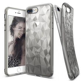 Ringke Air Prism 3D Elmas Yansıması iPhone 7 Plus Smoke Black Ultra Hafif Esnek İnçe Renkli Transparan Silver Kılıf