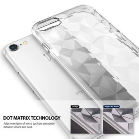 Ringke Air Prism 3D Elmas Yansıması iPhone 7 Smoke Black Ultra Hafif Esnek İnçe Renkli Transparan Silver Kılıf