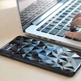 Ringke Air Prism 3D Elmas Yansıması iPhone 7 Smoke Black Ultra Hafif Esnek İnçe Renkli Transparan Silver Kılıf