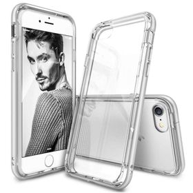 Ringke Frame iPhone 7 Çerçeveli Bumper Ice Silver Extra Tam Koruma Şeffaf Kılıf