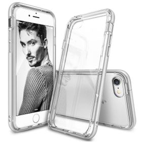 Ringke Frame iPhone 7 Çerçeveli Bumper Ice Silver Extra Tam Koruma Şeffaf Kılıf