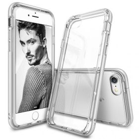 Ringke Frame iPhone 7 Çerçeveli Bumper Ice Silver Extra Tam Koruma Şeffaf Kılıf