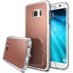 Ringke Mirror Fusion Galaxy S7 Edge Aynalı Rose Gold Extra Darbe Emici Kılıf