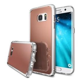 Ringke Mirror Fusion Galaxy S7 Edge Aynalı Rose Gold Extra Darbe Emici Kılıf