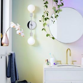 Riolight Retro İkili Krom Metal Duvar Aplik