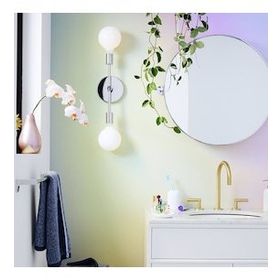 Riolight Retro İkili Krom Metal Duvar Aplik