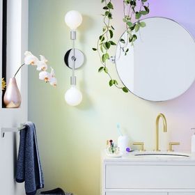 Riolight Retro İkili Krom Metal Duvar Aplik