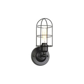 Riolight Retro Siyah Metal Kafes Aplik