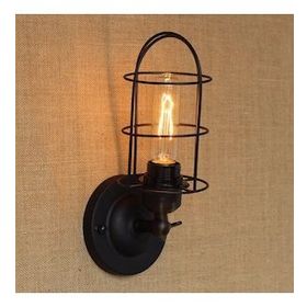 Riolight Retro Siyah Metal Kafes Aplik