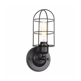 Riolight Retro Siyah Metal Kafes Aplik