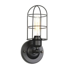 Riolight Retro Siyah Metal Kafes Aplik