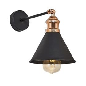 Riolight RIO0001001 Retro Bakır Mafsallı Harekeli Başlık Metal Aplik