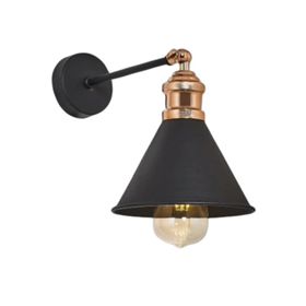 Riolight RIO0001001 Retro Bakır Mafsallı Harekeli Başlık Metal Aplik