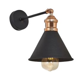 Riolight RIO0001001 Retro Bakır Mafsallı Harekeli Başlık Metal Aplik