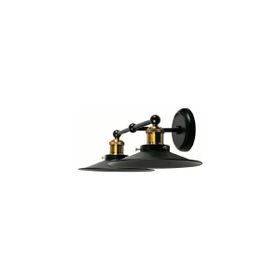 Riolight RIO000257 Retro Siyah İkili Metal Aplik