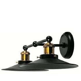 Riolight RIO000257 Retro Siyah İkili Metal Aplik