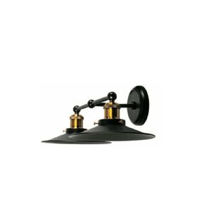 Riolight RIO000257 Retro Siyah İkili Metal Aplik
