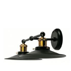 Riolight RIO000257 Retro Siyah İkili Metal Aplik