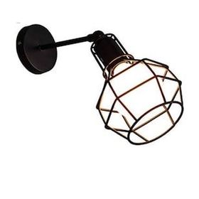 Riolight RIO000267 Retro Siyah Mafsallı Kafes Aplik