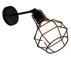 Riolight RIO000267 Retro Siyah Mafsallı Kafes Aplik