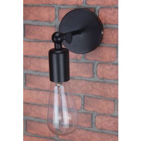 Riolight RIO000351 Mafsallı Hareketli Metal Siyah Aplik