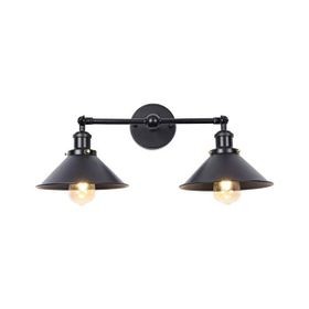 Riolight RIO000636 Retro İkili Siyah Başlık Aplik