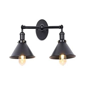 Riolight RIO000636 Retro İkili Siyah Başlık Aplik