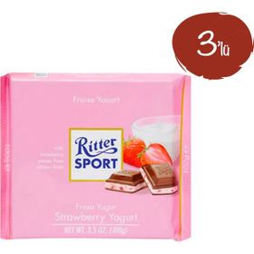 Ritter Sport 100 gram Çilekli Yoğurtlu Çikolata