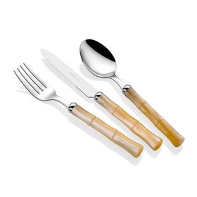 Rivadossi Bamboo Krem 24 Parça Çatal Bıçak Seti