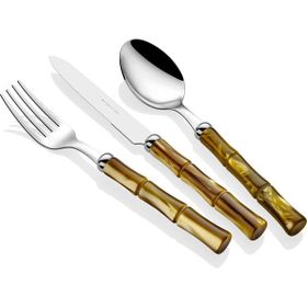 Rivadossi Bamboo Zeytin Yeşili 24 Parça Çatal Bıçak Seti