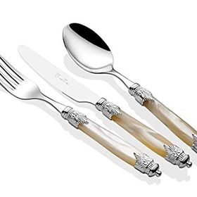 Rivadossi Sandro Arianna Chrome Krem 75 Parça Çatal Bıçak Seti