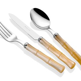 Rivadossi Sandro Bamboo Krem 75 Parça Çatal Bıçak Seti