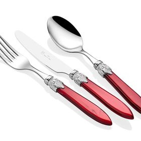 Rivadossi Sandro Laura Chrome Bordo 75 Parça Çatal Bıçak Seti