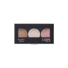 Rival Loves Me 3 Steps 10 gr Kontur Highlighter Blush 3 İn 1 Set