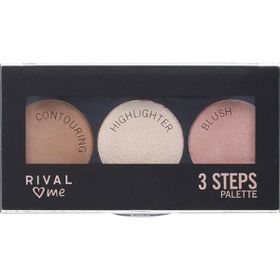 Rival Loves Me 3 Steps 10 gr Kontur Highlighter Blush 3 İn 1 Set