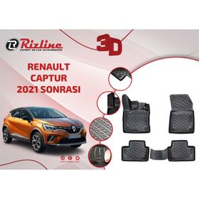 Rizline 3D Siyah Renault Captur 2021+ Paspas
