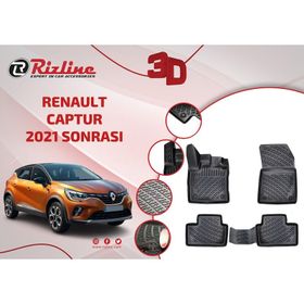 Rizline 3D Siyah Renault Captur 2021+ Paspas