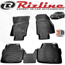 Rizline Astra H Siyah HB 2004-2015 Arası 3D Havuzlu Paspas