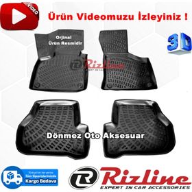 Rizline Audi A3 HB 2003 - 2012 Arası Siyah 3D Havuzlu Paspas