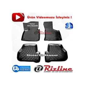 Rizline Audi A3 HB 2003 - 2012 Arası Siyah 3D Havuzlu Paspas