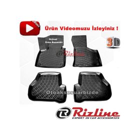 Rizline Audi A3 HB 2003 - 2012 Arası Siyah 3D Havuzlu Paspas