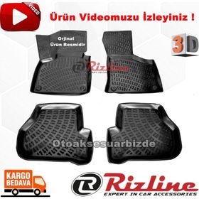 Rizline Audi A3 HB 2003 - 2012 Arası Siyah 3D Havuzlu Paspas