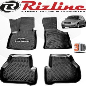 Rizline Audi A3 HB 2003 - 2012 Arası Siyah 4'lü Set 3D Havuzlu Paspas