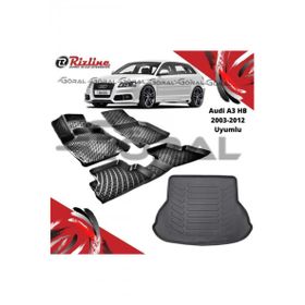 Rizline Audi A3 HB 2003-2012 Uyumlu Paspas ve Bagaj Havuzu Set