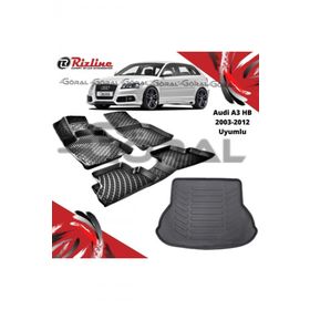 Rizline Audi A3 HB 2003-2012 Uyumlu Paspas ve Bagaj Havuzu Set