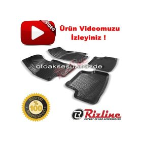 Rizline Audi A3 HB 2013 - 2020 Arası Siyah 3D Havuzlu Paspas