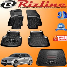 Rizline Audi A3 HB 2013 Sonrası 3D Paspas Bagaj Havuzu