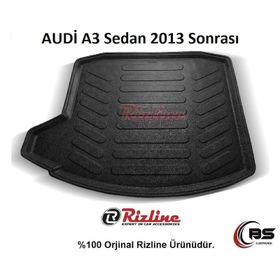 Rizline Audi A3 HB 2013 Yeni Kasa Araca Özel Siyah 3D Bagaj Havuzu