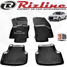 Rizline Audi A3 Sedan 2013 - 2020 Arası Siyah 4'lü Set 3D Havuzlu Paspas