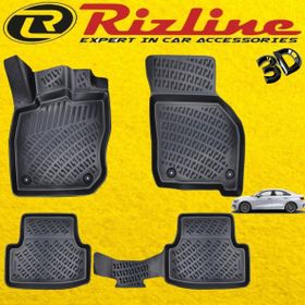 Rizline Audi A3 Sedan 3D Siyah 2020 Sonrası Havuzlu Paspas